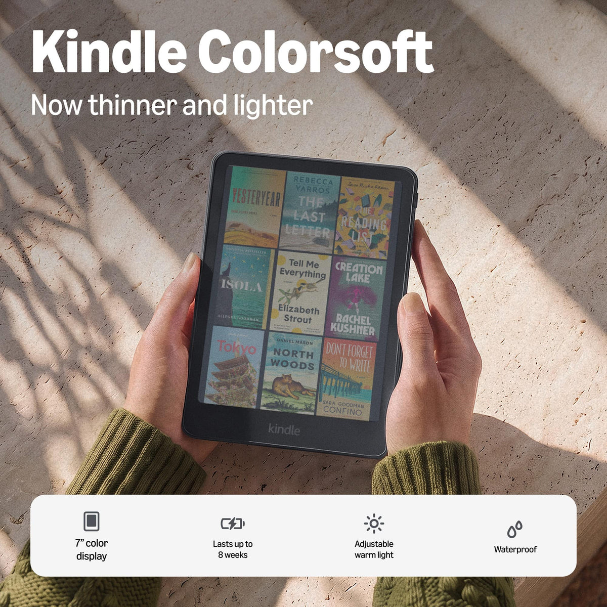 Amazon - Kindle Colorsoft 16GB (newest model), Now thinner and lighter, 7" color display, warm light - 2026 - Graphite