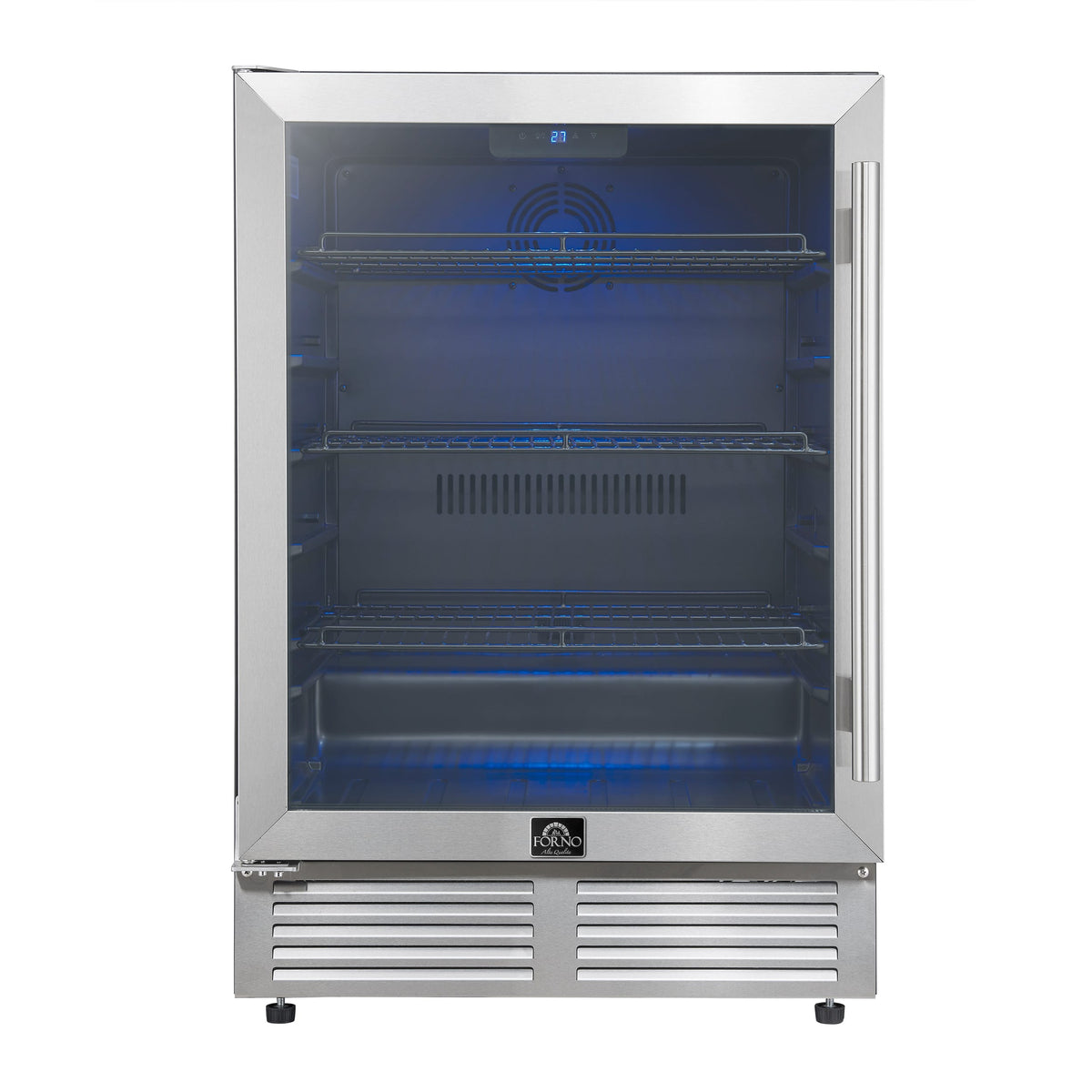 Forno Appliances - Frescolino 188-Can Convertible 4.8 Cu. Ft. 24" Wine Cooler - Stainless Steel