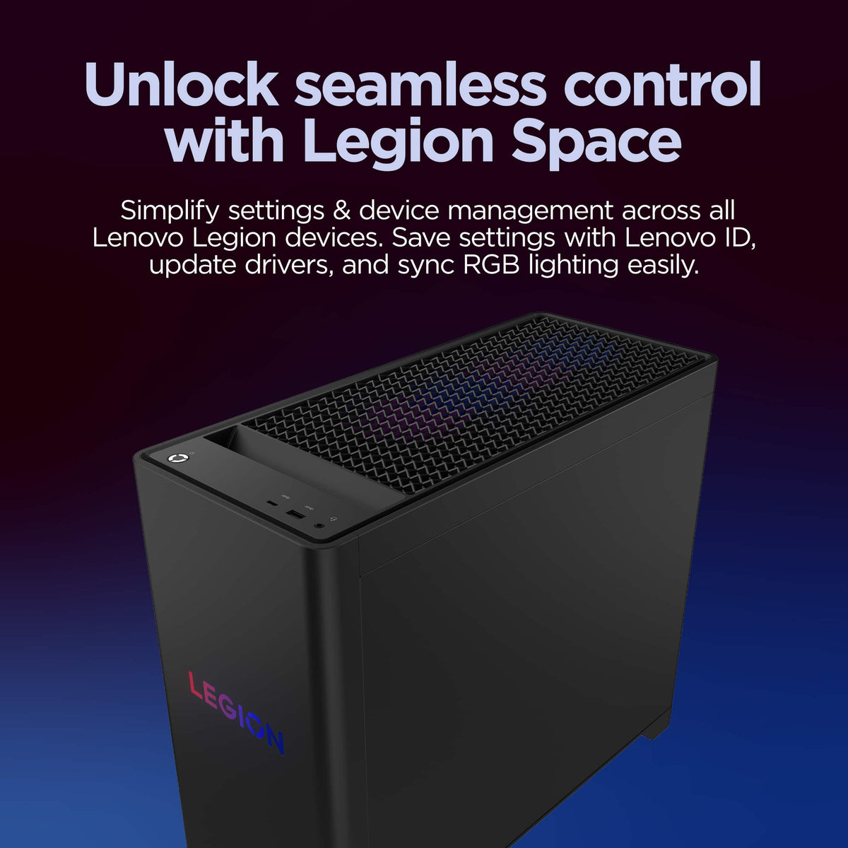 Lenovo - Legion Tower 5 Gaming Desktop - AMD Ryzen 7 7800X3D - 32GB Memory - NVIDIA GeForce RTX 5070 - 1TB SSD - Eclipse Black