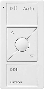 Lutron - Caseta Wireless Pico Smart Remote for Audio, Works with Sonos - White