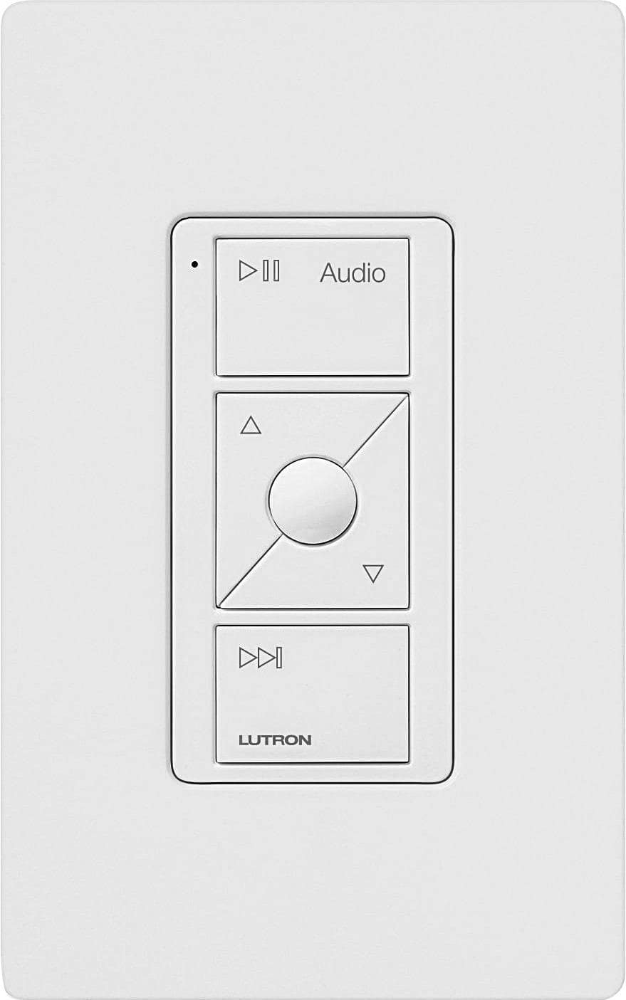 Lutron - Caseta Wireless Pico Smart Remote for Audio, Works with Sonos - White
