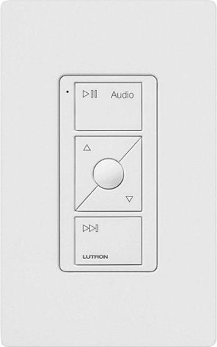 Lutron - Caseta Wireless Pico Smart Remote for Audio, Works with Sonos - White