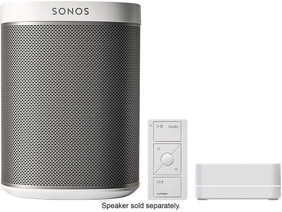Lutron - Caseta Wireless Pico Smart Remote for Audio, Works with Sonos - White