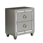 Chloe - Nightstand - Silver / Gray