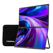SideTrak - Solo Book 15.6” Stacked Dual Monitor - Black