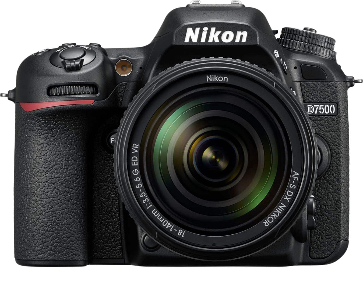 Nikon - D7500 DSLR 4K Video Camera with AF-S DX NIKKOR 18-140mm f/3.5-5.6G ED VR lens - Black