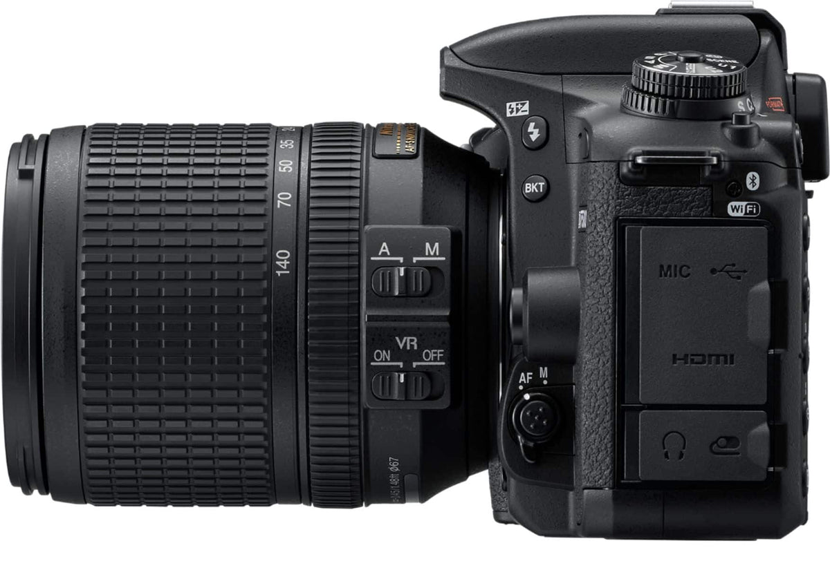 Nikon - D7500 DSLR 4K Video Camera with AF-S DX NIKKOR 18-140mm f/3.5-5.6G ED VR lens - Black