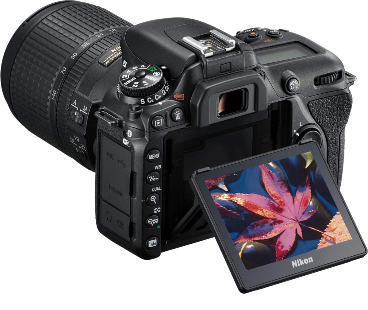 Nikon - D7500 DSLR 4K Video Camera with AF-S DX NIKKOR 18-140mm f/3.5-5.6G ED VR lens - Black
