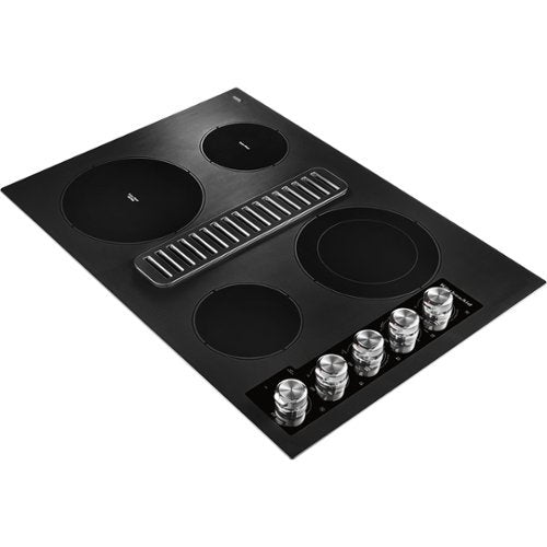 KitchenAid - 30 in. Wide 4 element Built-In Downdraft Electric Cooktop - Black
