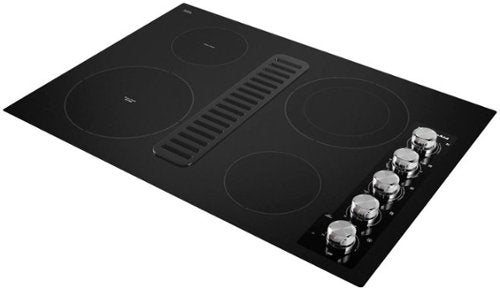 KitchenAid - 30 in. Wide 4 element Built-In Downdraft Electric Cooktop - Black