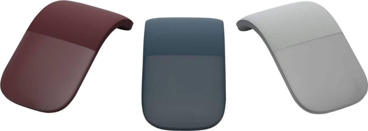 Microsoft - Surface Arc Bluetooth BlueTrack Ambidextrous Mouse for PC - Wireless - Light Gray