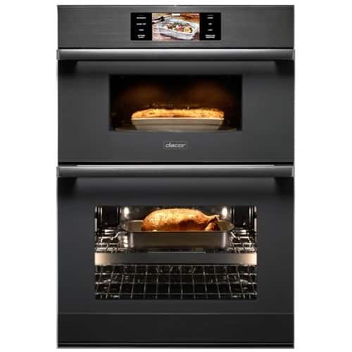 Dacor - Contemporary 28.7" Double Electric Convection Wall Oven with Built-In Microwave - Graphite Stainless Steel