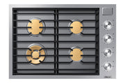 Dacor - 30 in. Wide 4 Burner Contemporary Built-In Gas Cooktop  with SimmerSear, Liquid Propane Convertible - Silver Stainless Steel
