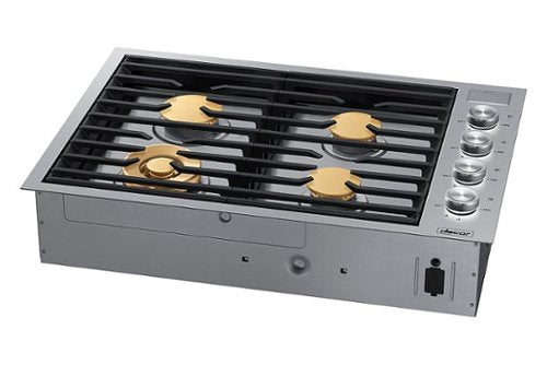 Dacor - 30 in. Wide 4 Burner Contemporary Built-In Gas Cooktop  with SimmerSear, Liquid Propane Convertible - Silver Stainless Steel