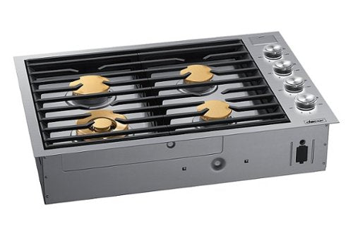 Dacor - 30 in. Wide 4 Burner Contemporary Built-In Gas Cooktop  with SimmerSear, Liquid Propane Convertible - Silver Stainless Steel