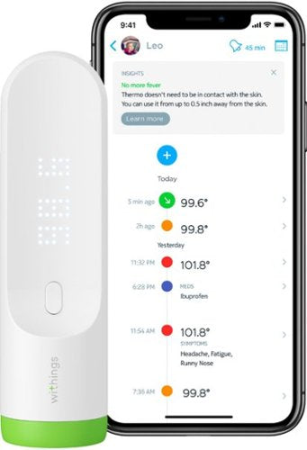 Withings - Thermo Smart Non-Contact Thermometer - White