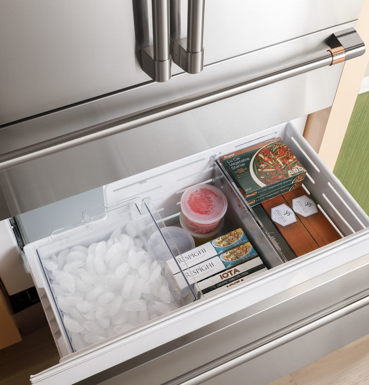 Café - 36 in. Wide 20.1 Cu. Ft. Smart Integrated Bottom-Freezer Built-In Counter-Depth Refrigerator - Left Swing - Custom Panel Ready