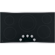 GE - 36" Built-In Electric Cooktop - Stainless Steel