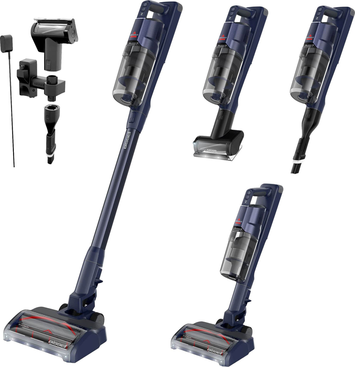 BISSELL - PowerClean DualBrush Stick Vacuum - Midnight