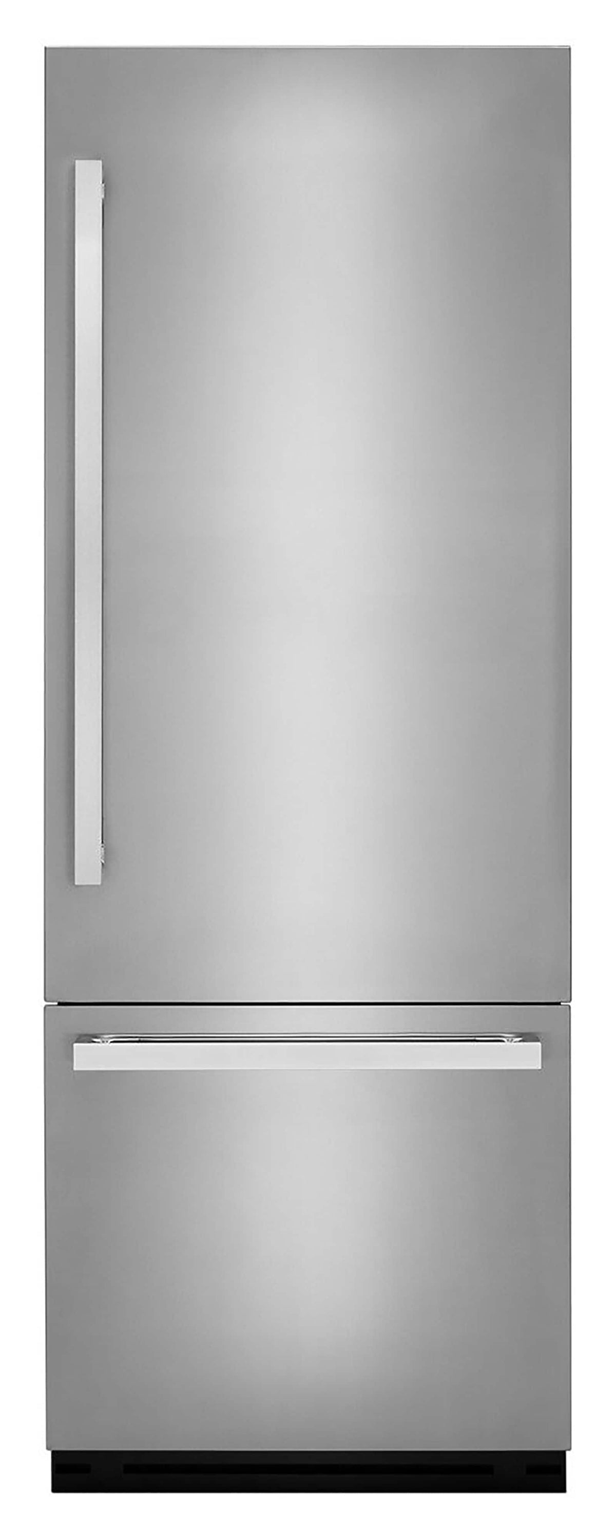 JennAir - 30 in. Wide 16.27 Cu. Ft. Bottom-Freezer Refrigerator with Daring Obsidian Finish Interior - Custom Panel Ready