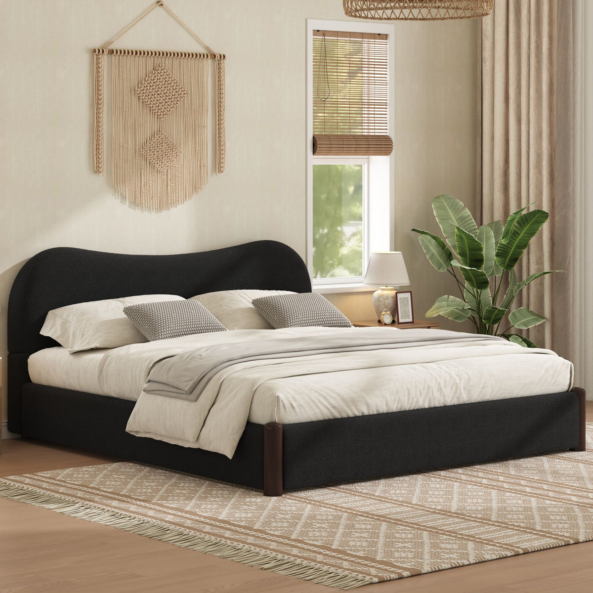 Base de cama tapizada con plataforma Comfort