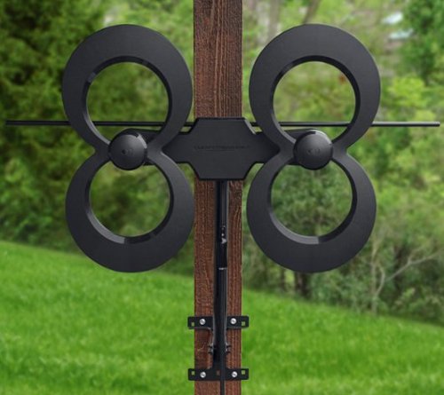 Antennas Direct - ClearStream 4MAX Indoor/Outdoor UHF/VHF HDTV Antenna - Black