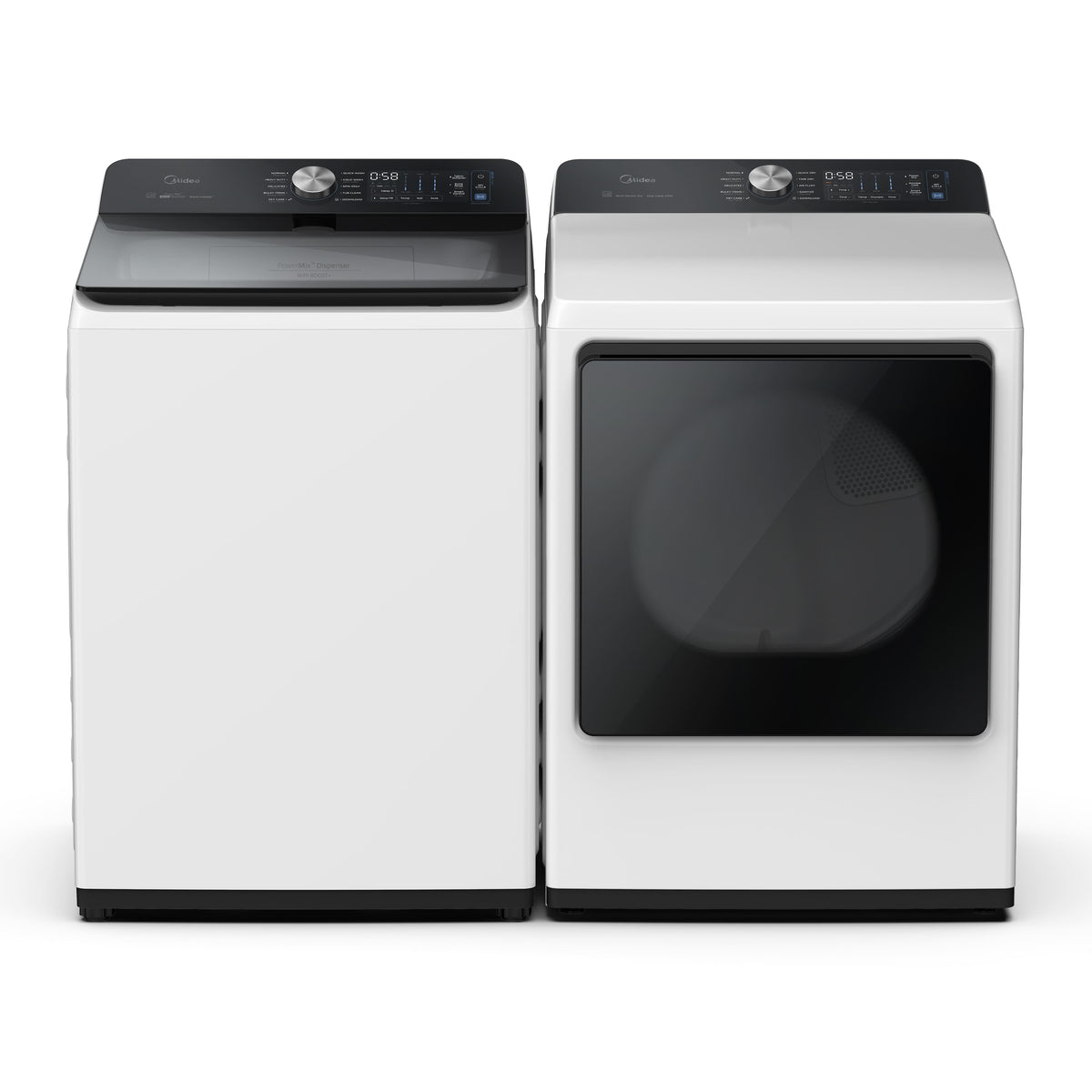 Midea - 7.4 Cu. Ft. Extra-Large Capacity Electric Dryer with QuadSensor Dry - White