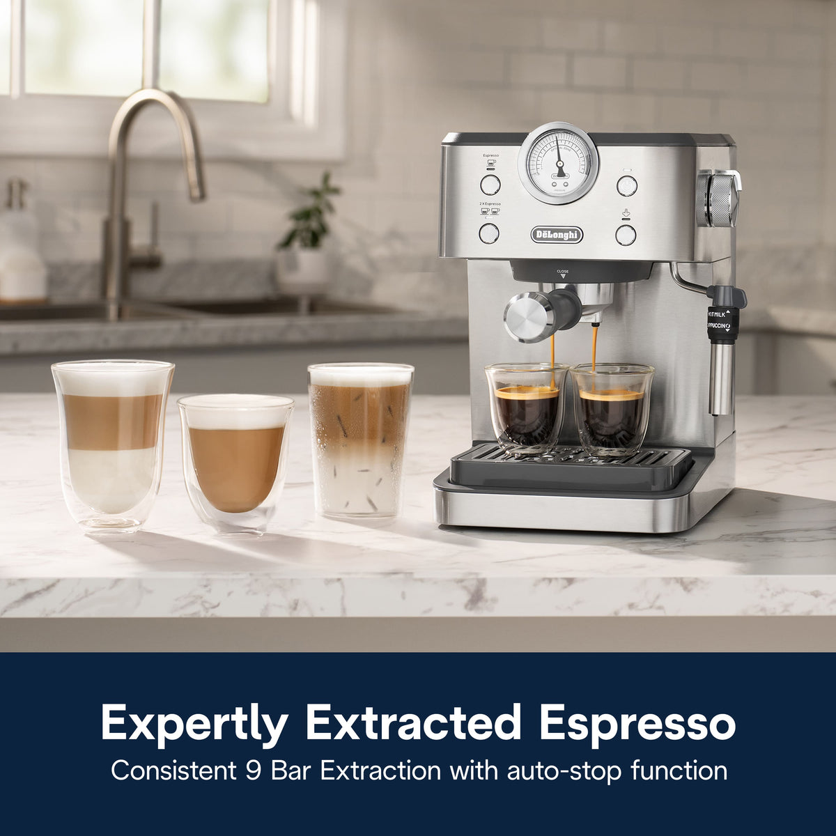 De'Longhi - Classic Espresso Machine - Stainless Steel