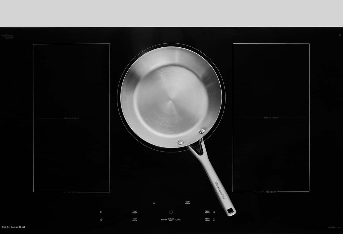 KitchenAid - 36 in. Wide 5 element Electric Induction Cooktop withTemp Cook Induction Technology - Black