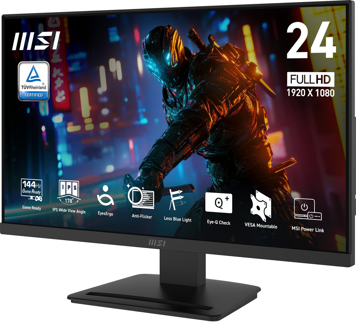 MSI - PRO MP243L E14 24" FHD IPS 144Hz 1ms Adaptive-Sync HDR Ready (HDMI,VGA) - Matte Black
