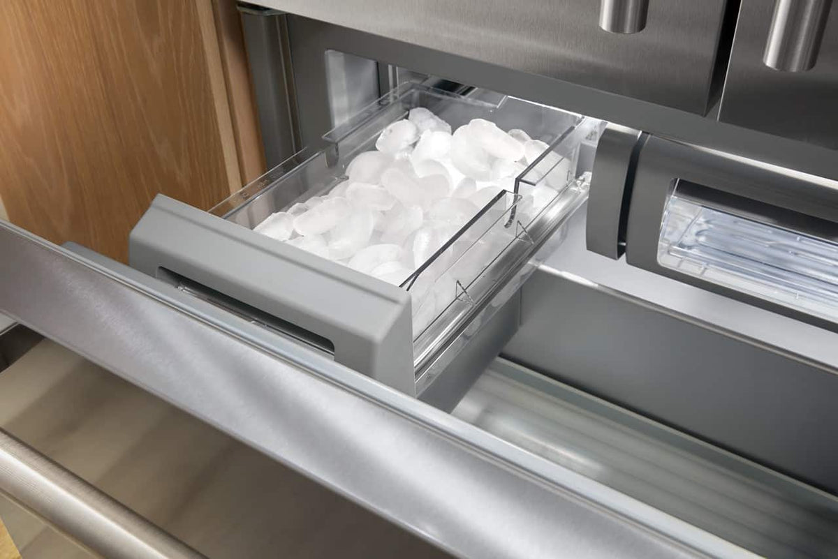 KitchenAid - 36 in. Wide 20.8 cu. ft. Built-In Bottom Mount Refrigerator with Platinum Interior - Stainless Steel