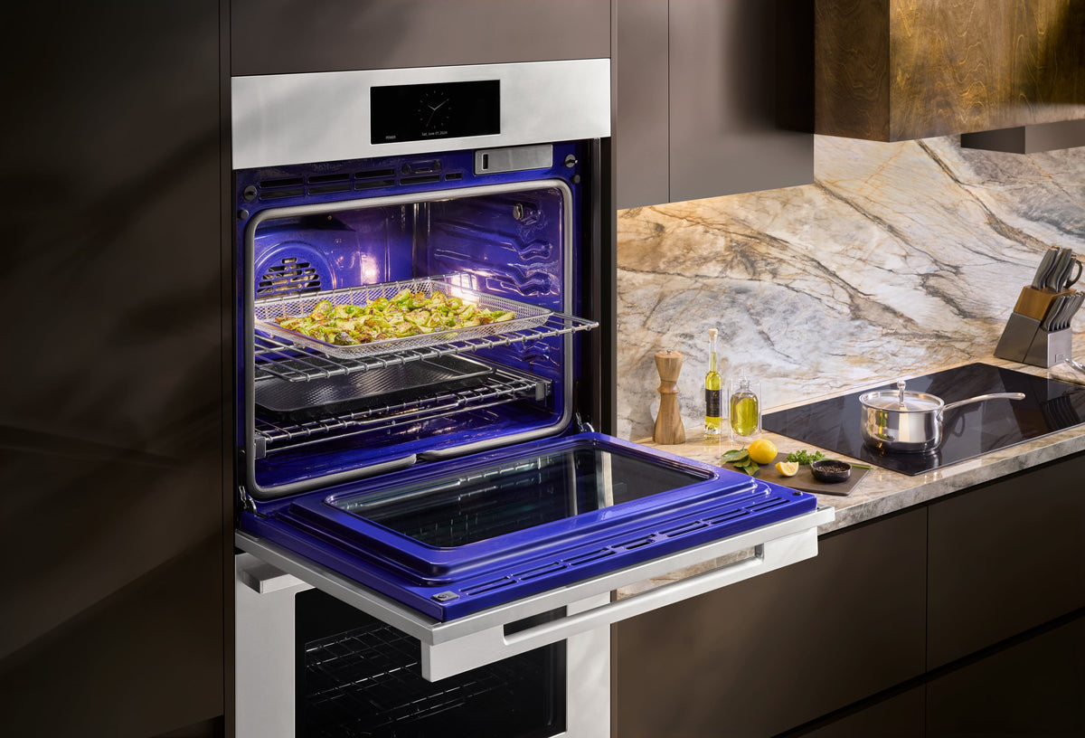 SKS - 30 in Built In Double Wall Oven with Steam - Satin Stainless Steel