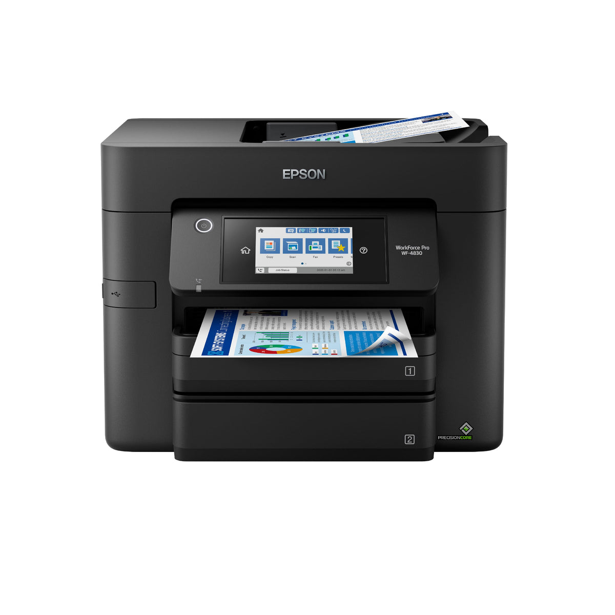 Epson - WorkForce Pro WF-4830 Wireless All-in-One Inkjet Printer - Black