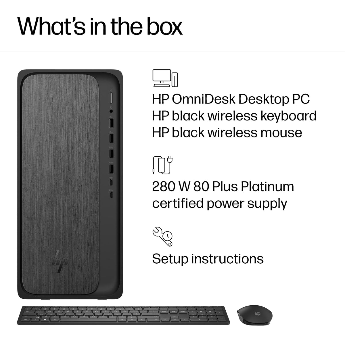 HP - OmniDesk Desktop - AMD Ryzen 7 8700G 2024 - 16GB DDR5 Memory - 1TB SSD - Gray Wood