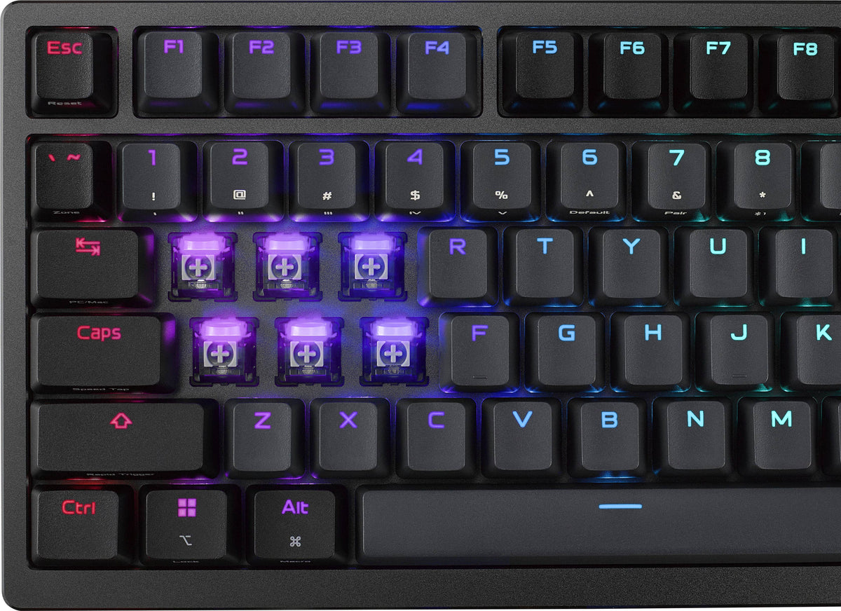 ASUS - ROG Azoth 96% Wireless Magnetic Hall Effect RGB Gaming Keyboard with Hot-Swappable ROG HFX V2 Switches - Black