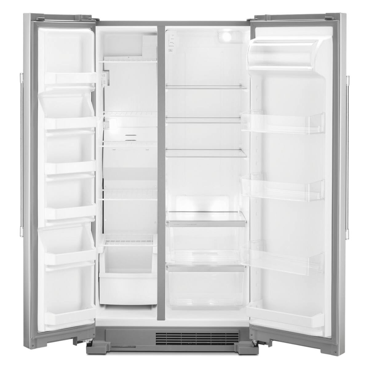 Maytag - 36 in. Wide 25 cu. ft. Side-by-Side Refrigerator with Humidity-Controlled FreshLock Crisper - Fingerprint-Resistant Stainless Finish