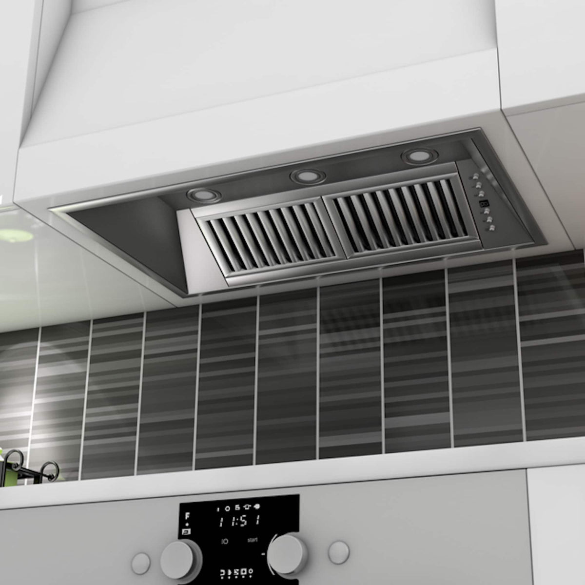 ZLINE - 34 inches - Externally Vented - Range Hood Insert - Stainless Steel