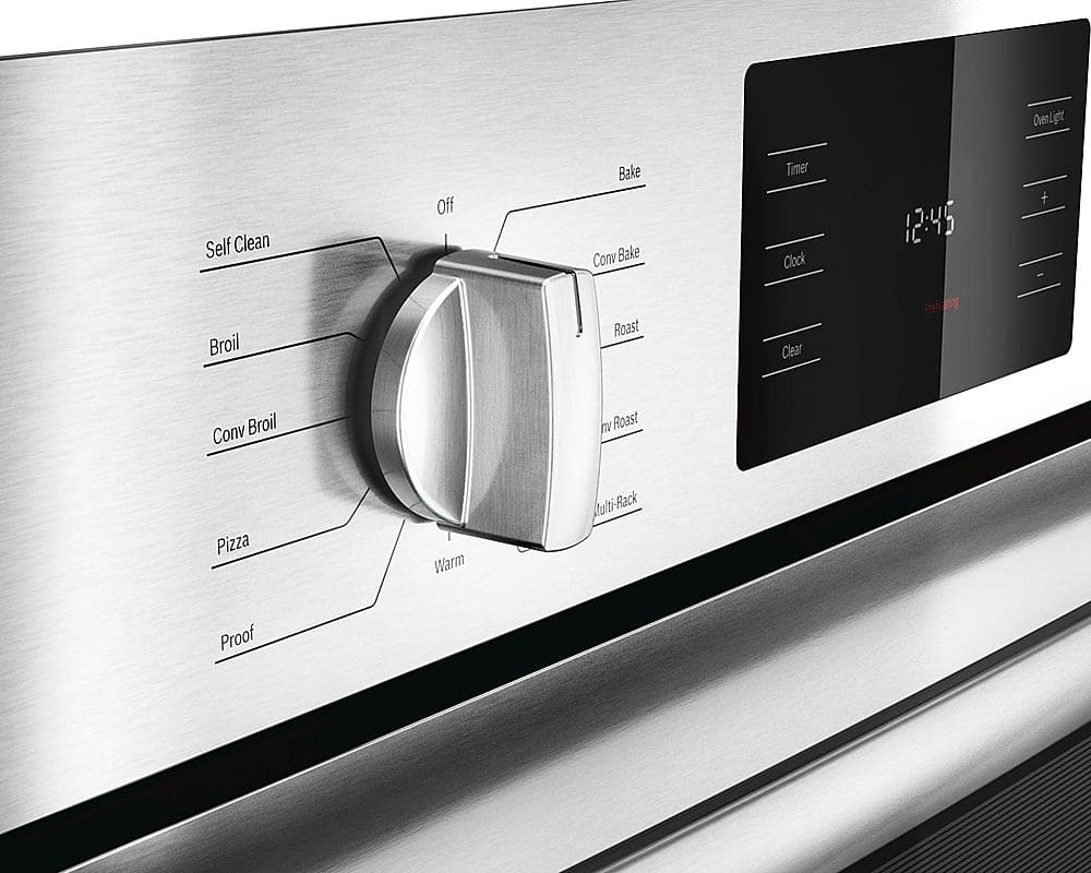 Bosch - 500 Series 30" 4.6 Cu. Ft. Built-In Single Electric Wall Oven with True Convection - Stainless Steel