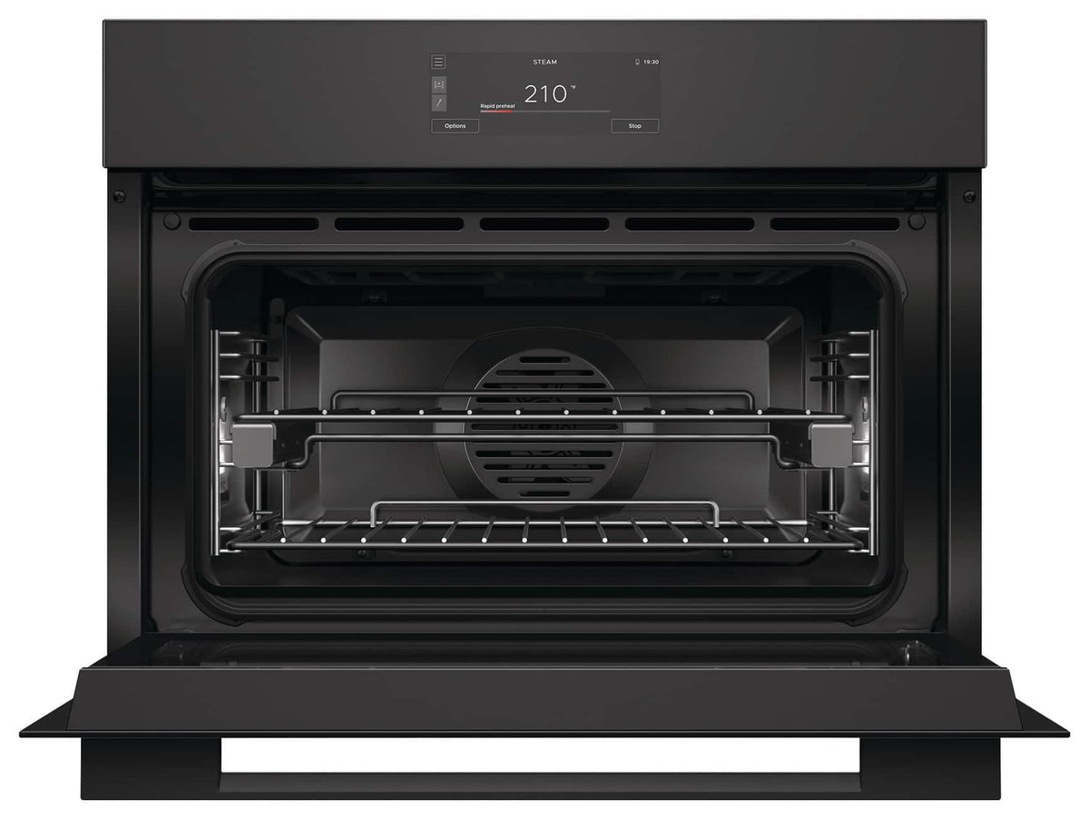Fisher & Paykel - 24" 1.9 cu ft Built-in Combination Steam Oven, 6.8" Touchscreen - Compact - Minimal - Black
