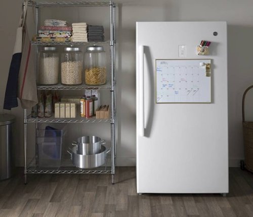 GE - 17.3 Cu. Ft. Frost-Free Upright Freezer - White