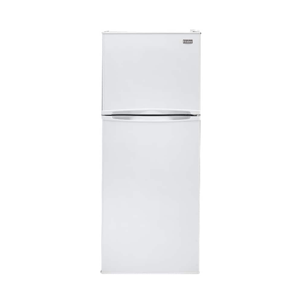 Haier - 24 in. Wide 9.8 Cu. Ft. Top-Freezer Refrigerator with Adjustable Spill Proof Glass Shelves - White