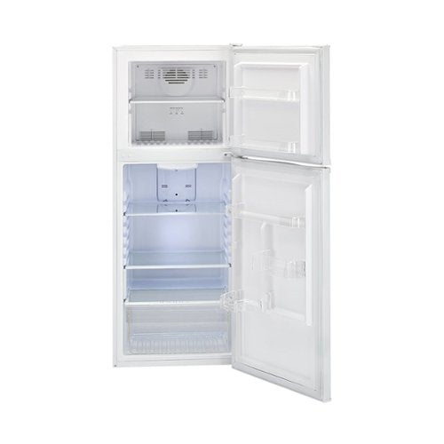 Haier - 24 in. Wide 9.8 Cu. Ft. Top-Freezer Refrigerator with Adjustable Spill Proof Glass Shelves - White