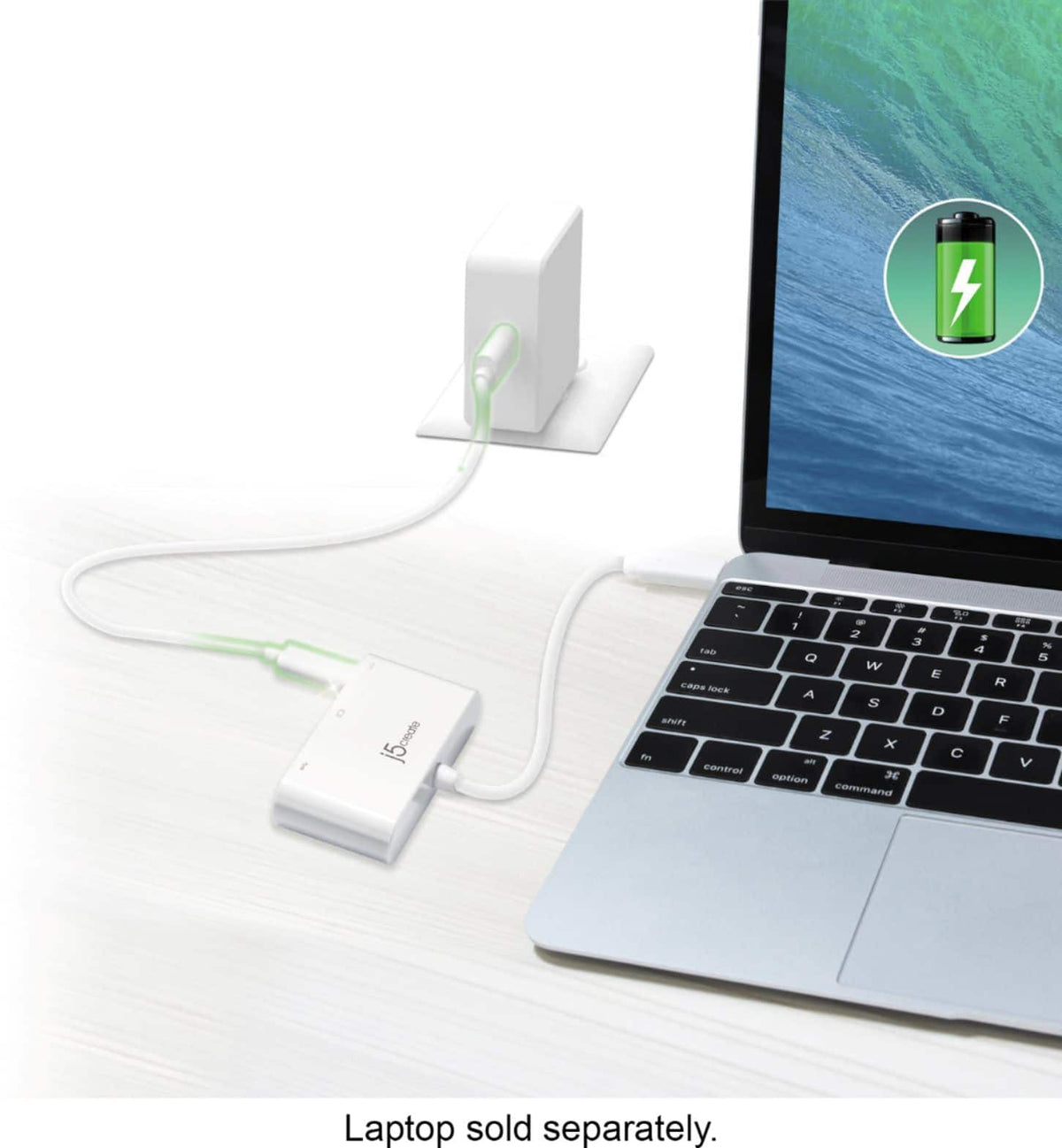 j5create - USB-C to HDMI & USB 3.0 with Power Delivery - White