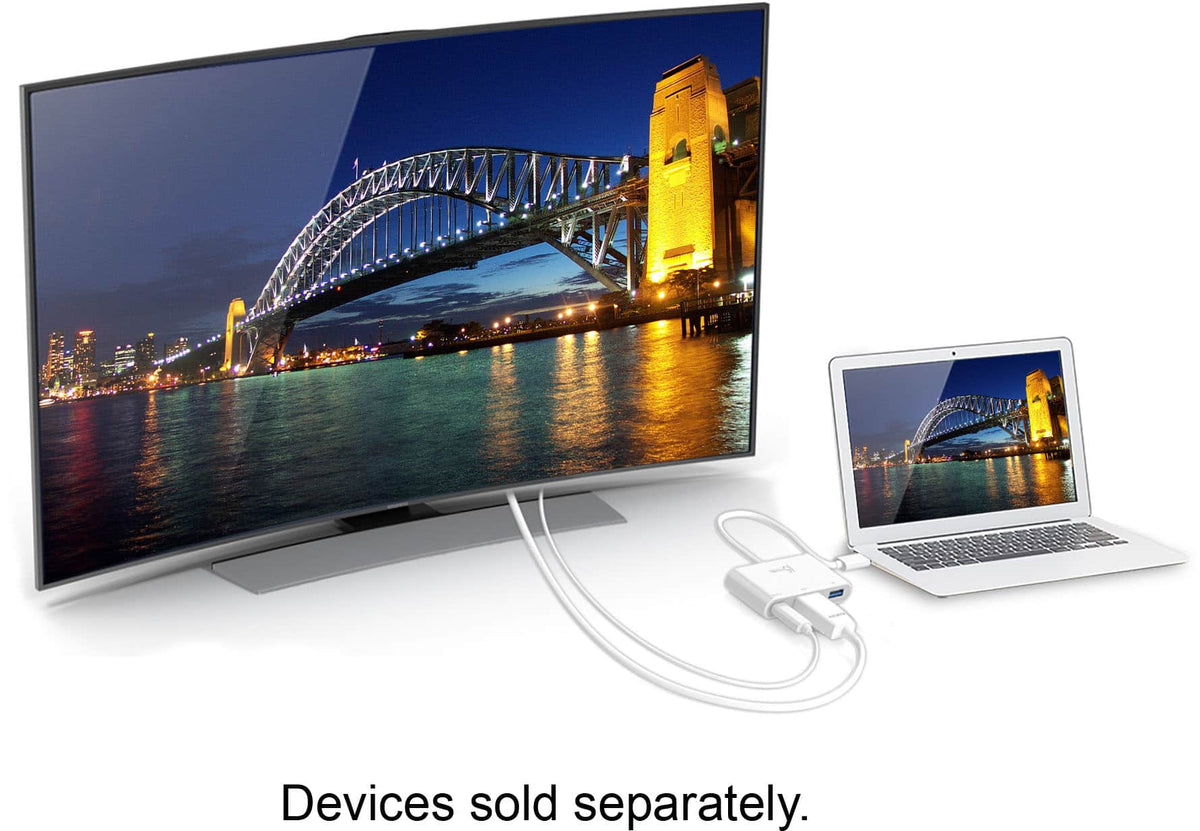 j5create - USB-C to HDMI & USB 3.0 with Power Delivery - White