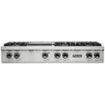 Viking - 48 in. Wide 6 Burner Built-in 5 Series Gas Sealed Burner Cooktop - Stainless Steel