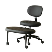 Silla de oficina ergonómica con soporte lumbar para sentarse con las piernas cruzadas