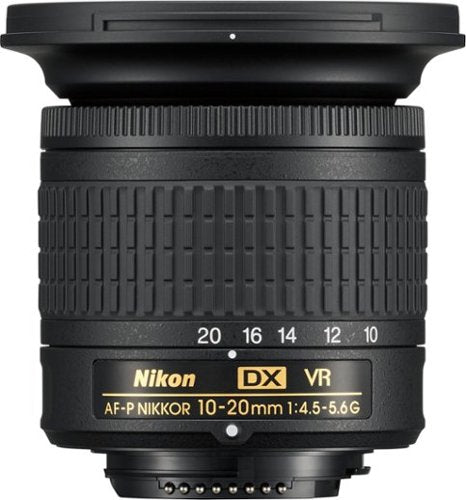 Nikon - AF-P DX NIKKOR 10-20mm f/4.5-5.6G VR Wide-Angle Zoom Lens for APS-C F-mount cameras - Black