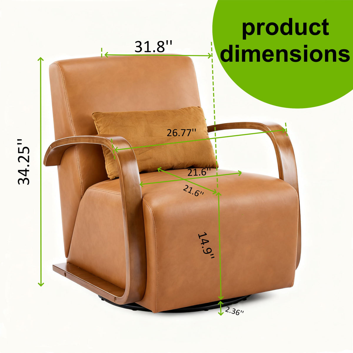 Sillón giratorio ergonómico individual para sala de estar