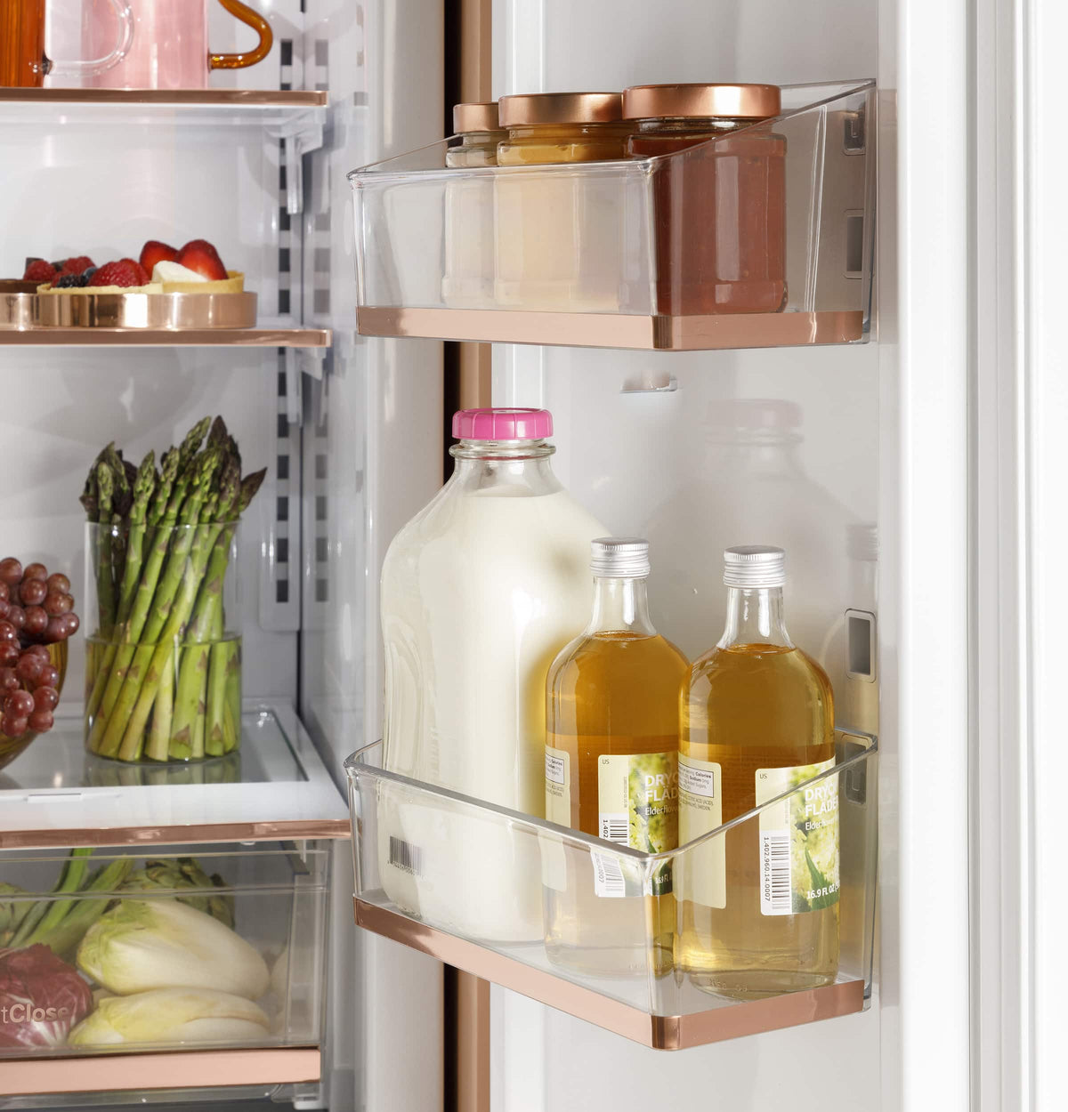 Café - 36 in. Wide 20.1 Cu. Ft. Smart Integrated Bottom-Freezer Built-In Counter-Depth Refrigerator - Left Swing - Custom Panel Ready