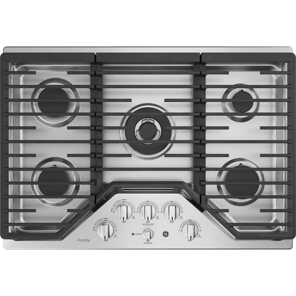 GE Profile - 30" Built-In Gas Cooktop - Stainless Steel